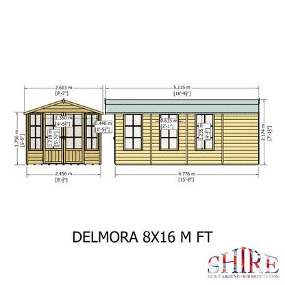 Shire Delmora 8x16 Summerhouse