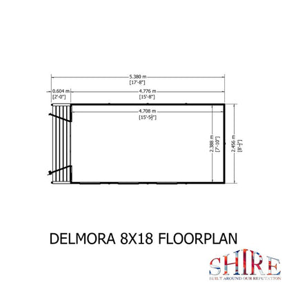 Shire Delmora 8x18 including Verandah Summerhouse
