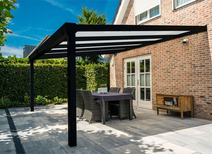 Deponti Giallo Aluminium Veranda with Polycarbonate Roof