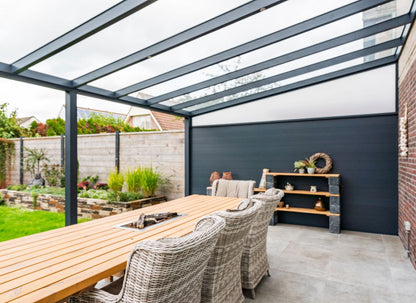 Deponti Pigato Aluminium Veranda with Polycarbonate Roof