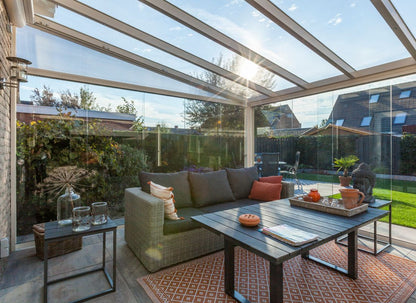 Deponti Pigato Aluminium Veranda with Glass Roof