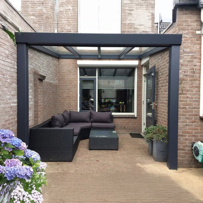 Deponti Giallo Aluminium Veranda with Glass Roof