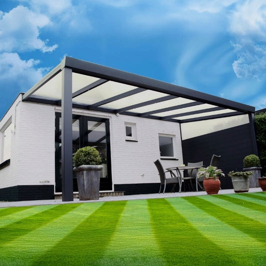 Deponti Giallo Aluminium Veranda with Polycarbonate Roof