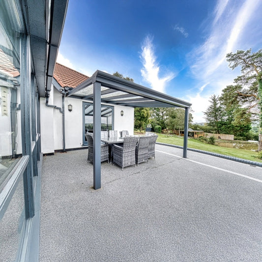 Deponti Pigato Aluminium Veranda with Polycarbonate Roof