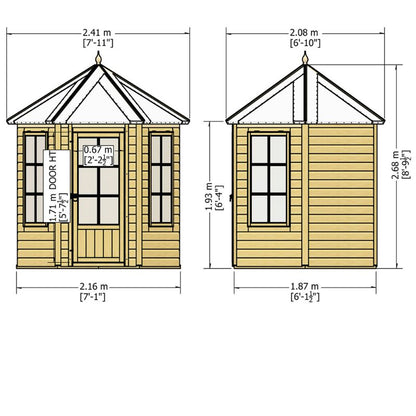 Shire Gazebo Spec change to T&G Roof 6x6 Summerhouse