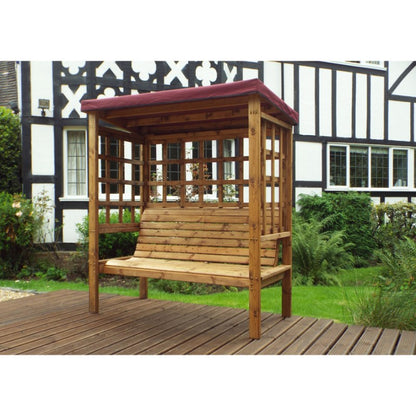 Bramham Three Seater Arbour Burgundy