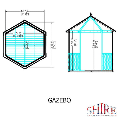 Shire Gazebo 6x6 Summerhouse