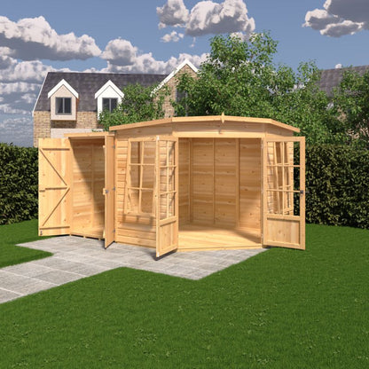 Shire Hampton with Side Shed 8x12 Summerhouse