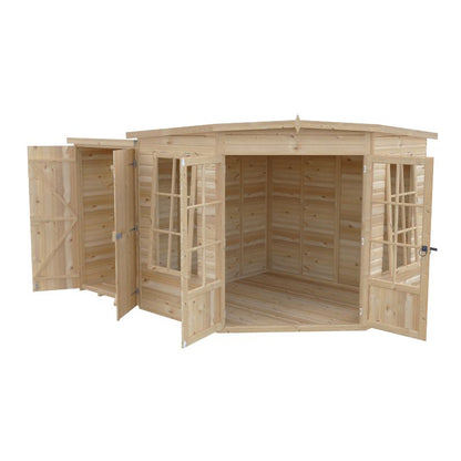 Shire Hampton with Side Shed 8x12 Summerhouse