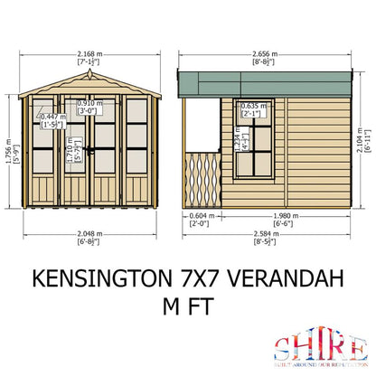 Shire Kensington and Verandah 7x10 Summerhouse
