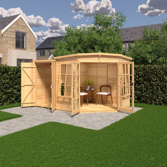 Shire Hampton with Side Shed 7x 11 Summerhouse