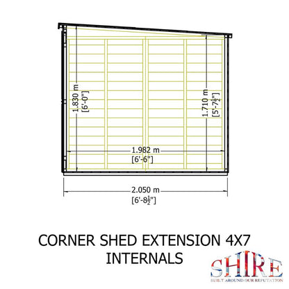 Shire Hampton with Side Shed 7x 11 Summerhouse