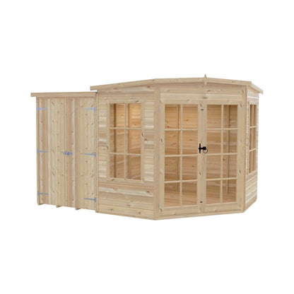 Shire Hampton with Side Shed 7x 11 Summerhouse