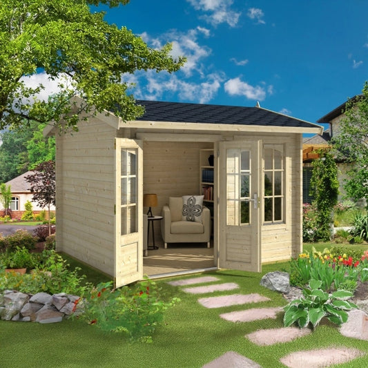 Lasita Alex Garden Log Cabin 9.8ft X 8.2ft 44mm