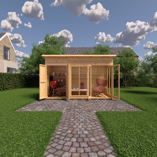 Shire Lela 12x4 including Storage Summerhouse