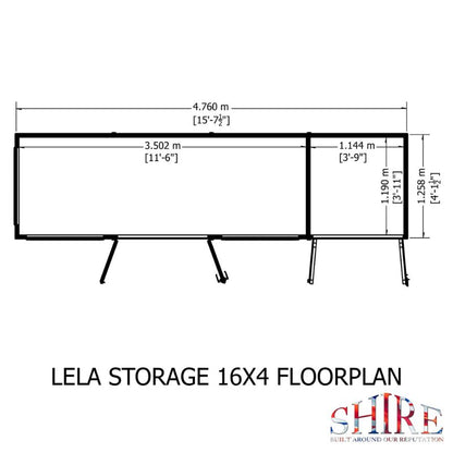 Shire Lela 16x4 Summerhouse