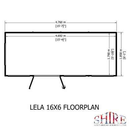 Shire Lela 16x6 Summerhouse