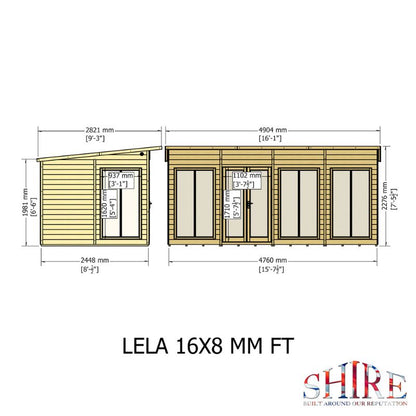 Shire Lela 16x8 Summerhouse