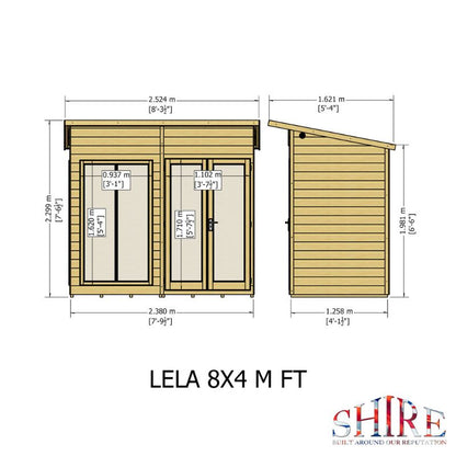 Shire Lela 8x4 Summerhouse