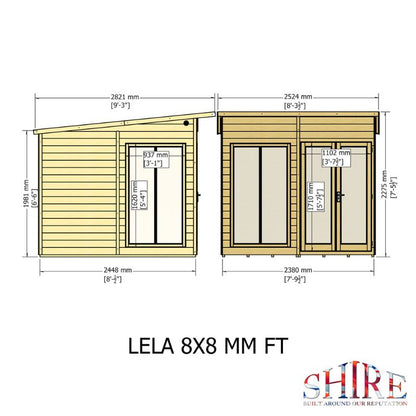 Shire Lela 8x8 Summerhouse