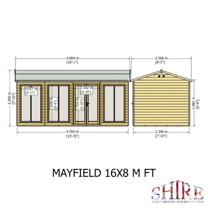 Shire Mayfield 16x6 Summerhouse