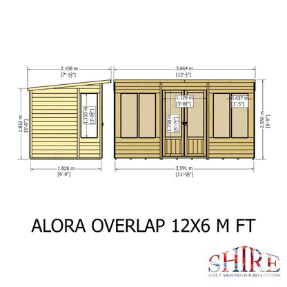 Shire Alora 12x6 Pent Summerhouse