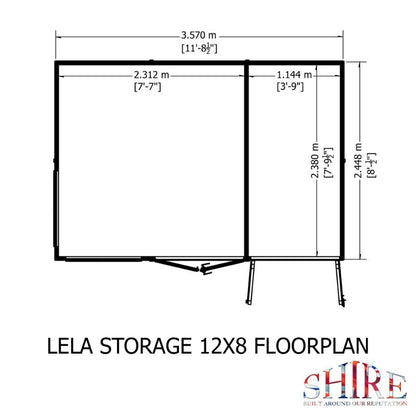 Lela 12x8 including Storage Summerhouse