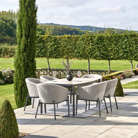 Pacific Lifestyle - Nevada Putty Outdoor 6 Seater Dining Set