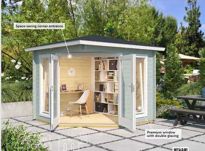 Lasita Oban Garden Log Cabin 7.8ft X 7.8ft 40mm