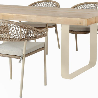 Pacific Lifestyle - Osaka Latte Outdoor 6 Seater Dining Set