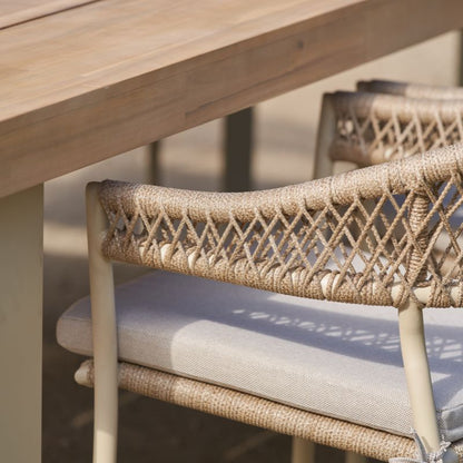 Pacific Lifestyle - Osaka Latte Outdoor 6 Seater Dining Set