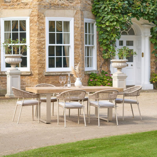 Pacific Lifestyle - Osaka Latte Outdoor 6 Seater Dining Set