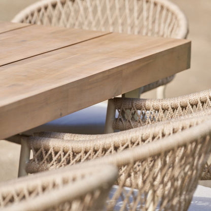 Pacific Lifestyle - Osaka Latte Outdoor 6 Seater Dining Set