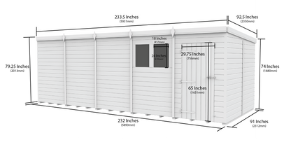 Sheds DIY Pent Garden Shed 8 ft Width
