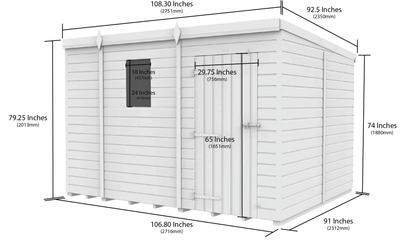 Sheds DIY Pent Garden Shed 8 ft Width