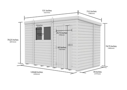 Sheds DIY Pent Garden Shed 6 ft Width