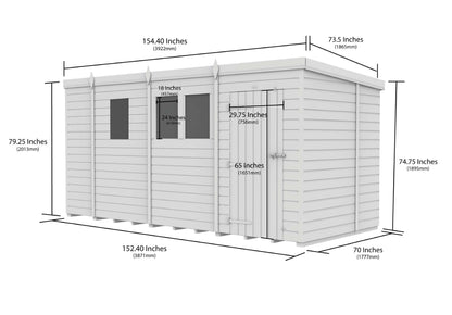 Sheds DIY Pent Garden Shed 6 ft Width