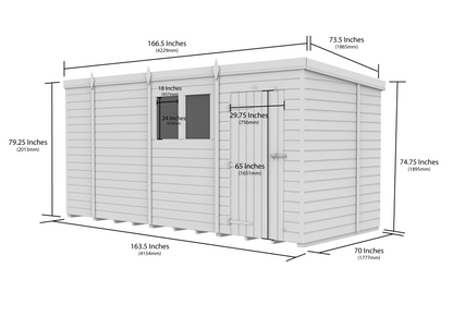 Sheds DIY Pent Garden Shed 6 ft Width
