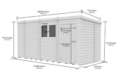 Sheds DIY Pent Garden Shed 6 ft Width