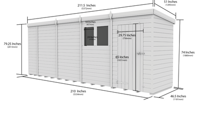 Sheds DIY Pent Garden Shed 4 ft Width