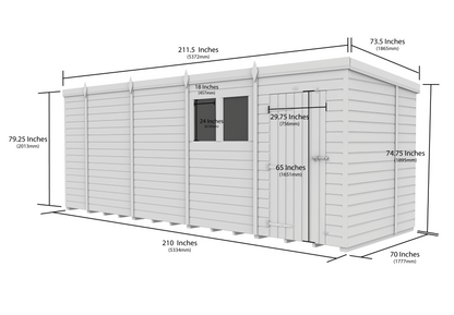 Sheds DIY Pent Garden Shed 6 ft Width