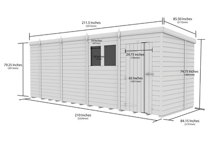 Sheds DIY Pent Garden Shed 7 ft Width
