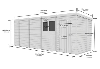 Sheds DIY Pent Garden Shed 6 ft Width