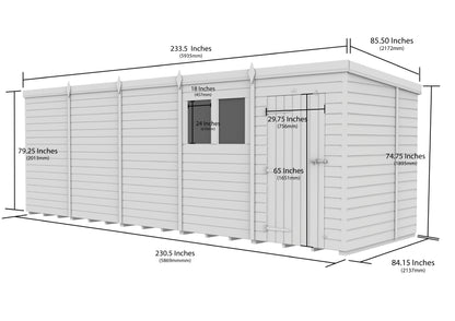 Sheds DIY Pent Garden Shed 7 ft Width