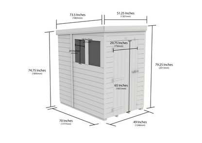 Sheds DIY Pent Garden Shed 6 ft Width