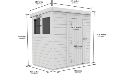 Sheds DIY Pent Garden Shed 4 ft Width