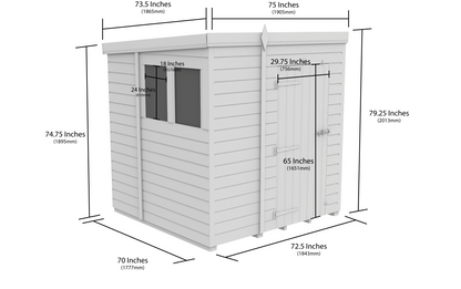 Sheds DIY Pent Garden Shed 6 ft Width