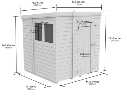 Sheds DIY Pent Garden Shed 6 ft Width