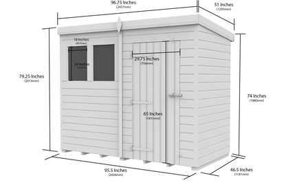 Sheds DIY Pent Garden Shed 4 ft Width