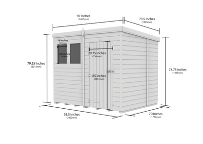 Sheds DIY Pent Garden Shed 6 ft Width